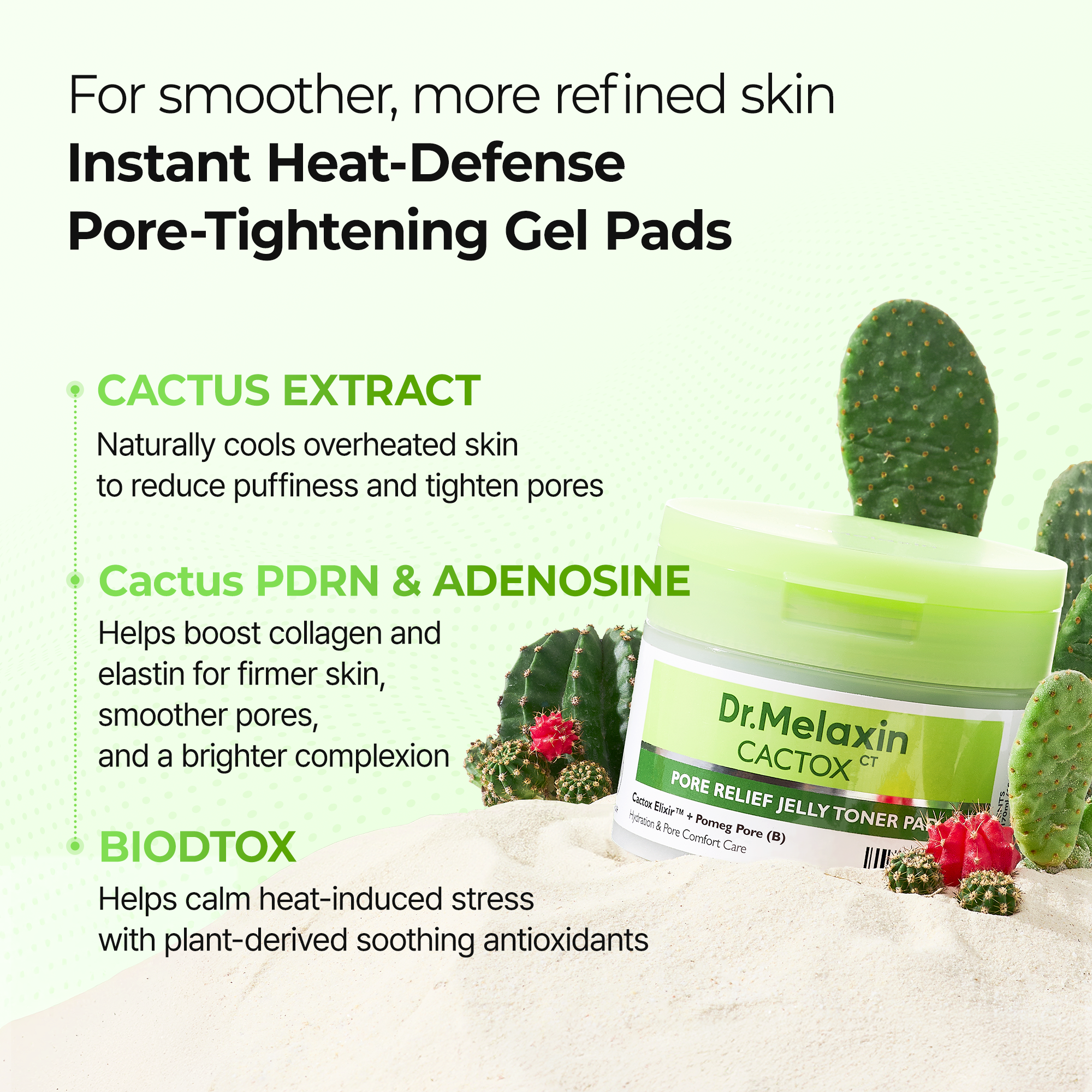 Cactox Pore Relief Jelly Toner 60 Pads - image 6