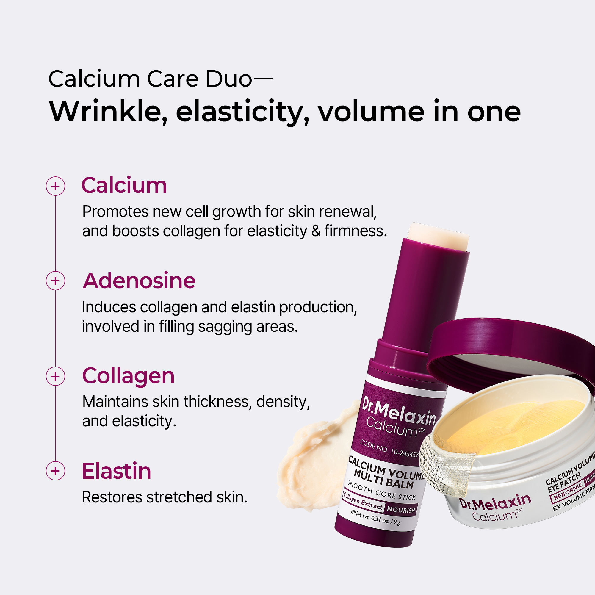 [TikTok Bestseller] Calcium Volume Multi Balm & Eye Patch 60ea - image 3