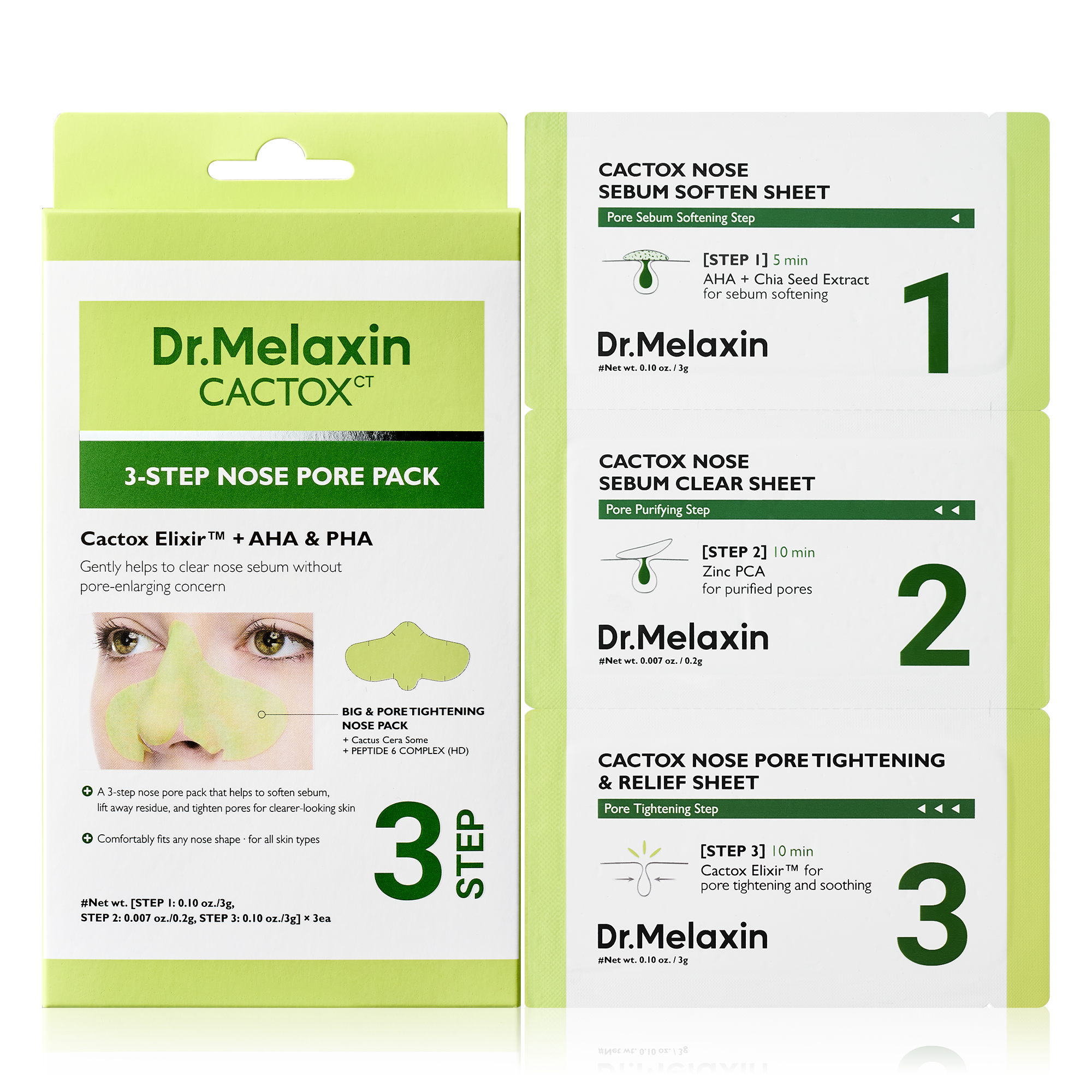 Cactox 3-Step Nose Mask Pack - image 1