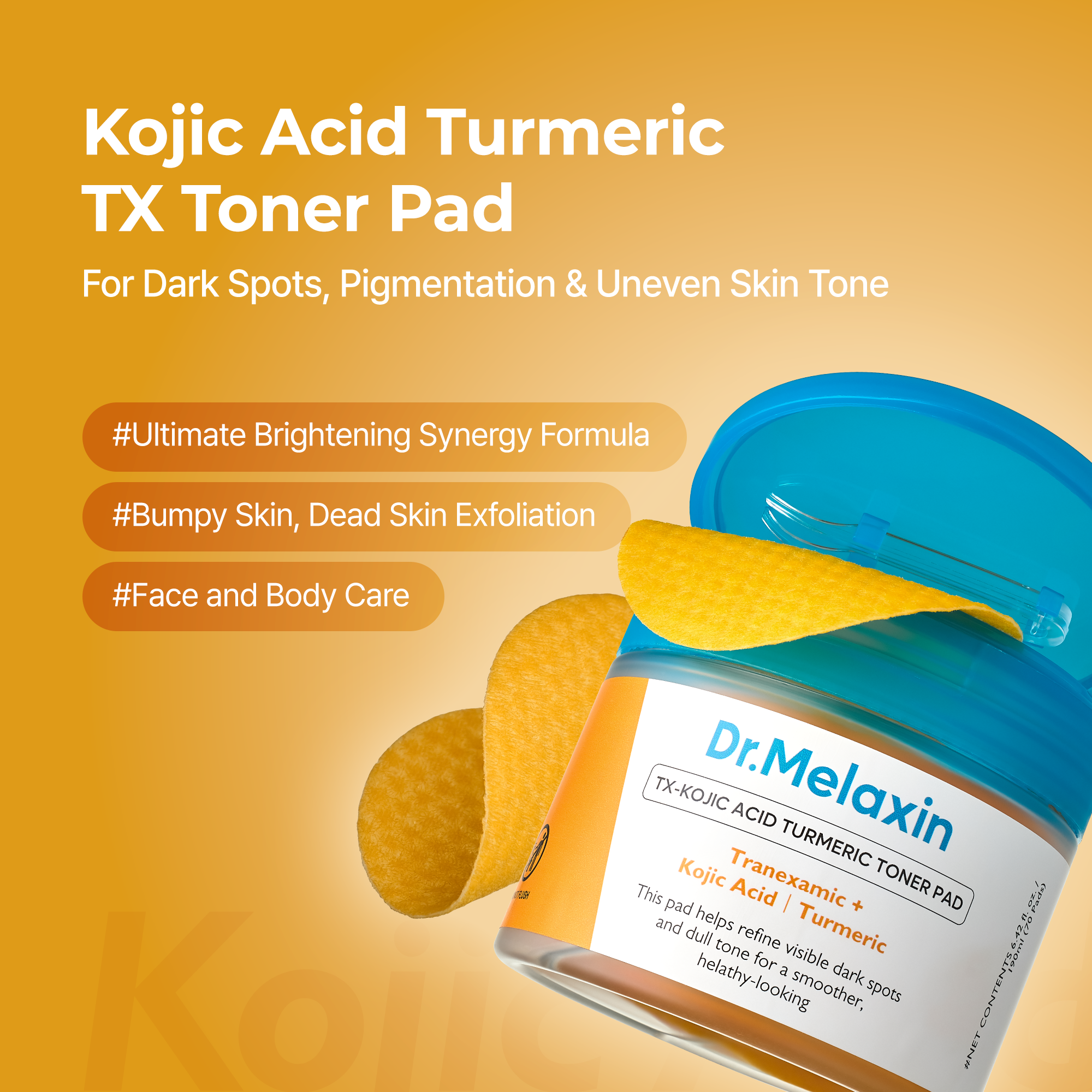 Kojic Acid Turmeric TX Toner Pad 70pads - image 2